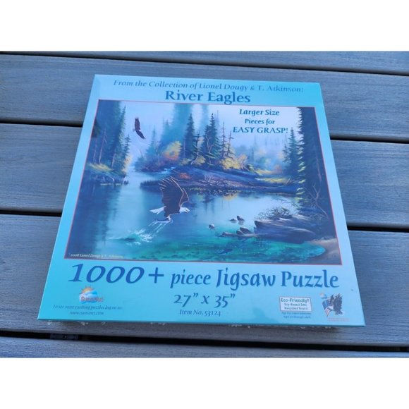 River Eagles Jigsaw Puzzle 1000 Pieces Large Size Pieces For Easy Grasping New - Picture 1 of 3